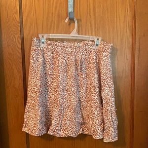 Loft Animal Print Mini Skirt